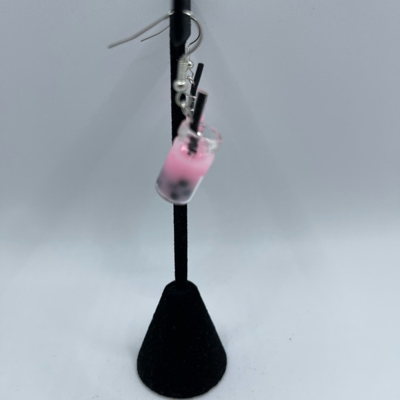 3 for $20 Pink Boba Tea Acrylic Dangle Earrings “You Pick 3” - Picture 4 of 7